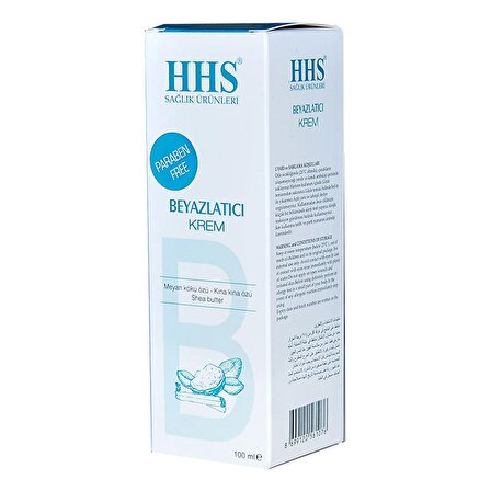 HHS Beyazlatıcı Parabensiz Tüm Cilt Tipleri için  Vücut Kremi 100 ml 