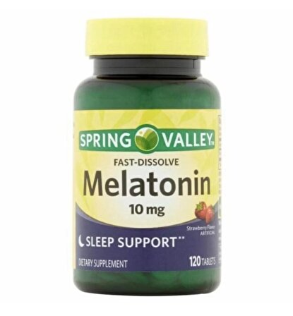 SPRİNG VALLEY Melatonin Sleep Support - 10 MG 120 TABLET - ORİGİNAL- UYKU DÜZENLEYİCİ MELATONİN