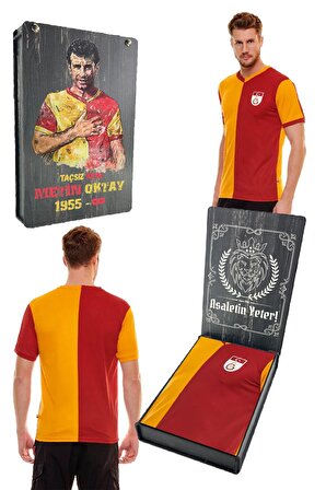 Galatasaray Orijinal Metin Oktay Fan Forması 4 Yıldızlı Hediyelik Ahşap Kutulu 