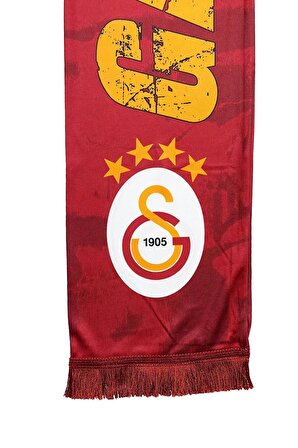 Galatasaray Orijinal Şal Atkı Aslan Baskılı Ahşap Kutulu