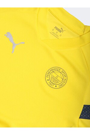 Fenerbahçe Orijinal Puma V Yaka Sarı Hoca Antrenman T-Shirt Hediyelik Ahşap Kutulu