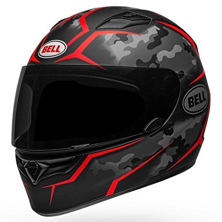 Bell Ps Qualifier Stealth Matt Black - Red Full Face Motosiklet Kaski