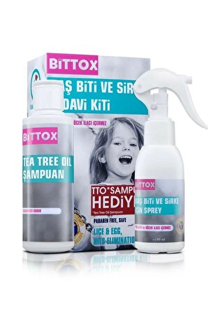 Bittox Bit Spreyi 100 ml + TTO Şampuan 150 ml + Metal Tarak Hediyeli