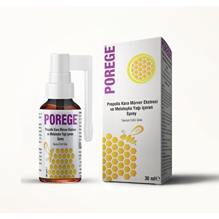 Porege Propolis Ve Kara Mürver Ekstreli Boğaz Spreyi 30 Ml-SKT:01/2026