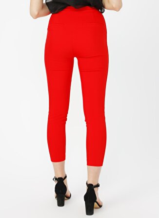 Random Yüksek Bel Standart Kırmızı Kadın Pantolon S20RW0137025