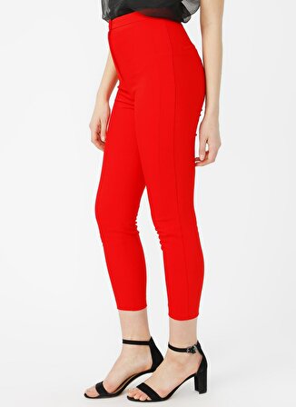 Random Yüksek Bel Standart Kırmızı Kadın Pantolon S20RW0137025