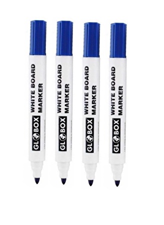 Globox Beyaz Tahta Kalemi 4 Adet Mavi