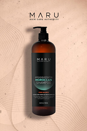 Maru Onarıcı Nem Veren Argan ve Keratin Saç Bakım Şampuanı 750 ml