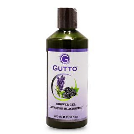 Gutto Lavander Blackberry Lavanta Aromalı Nemlendirici Organik Tüm Ciltler İçin Kalıcı Kokulu Duş Jeli 400 ml