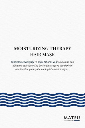 MATSU Moisturizing Therapy Kuru Saçlar için Nemlendirici Saç Maskesi 500ml