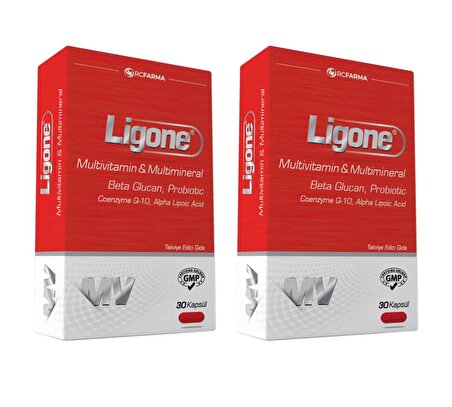 Ligone Beta-glucan Probiotic Multivitamin 30 Kapsül-2'li Paket
