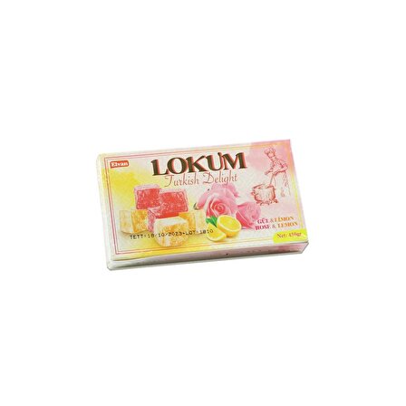 Elvan Gül-Limon Lokum 450 Gr. (1 Paket)