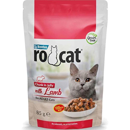 Ro Cat Kuzu Etli Kedi Yaş Maması 85 Gr