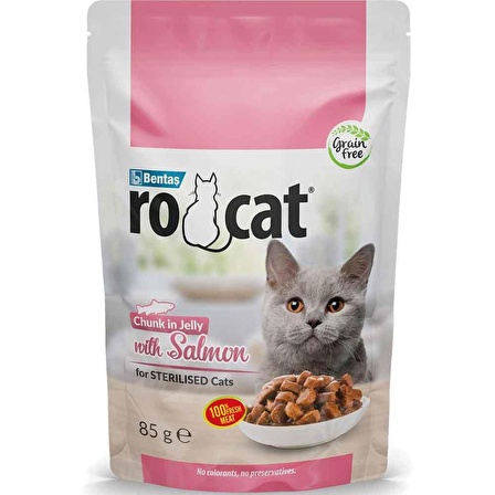 Ro Cat Sterilised Somonlu Kedi Yaş Maması 85 Gr