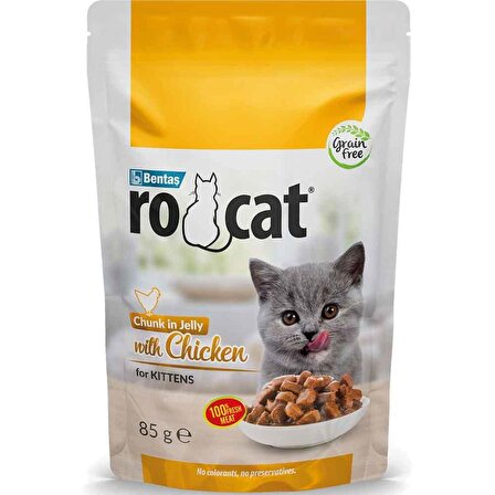 Ro Cat Tavuklu Yavru Kedi Yaş Maması 85 Gr