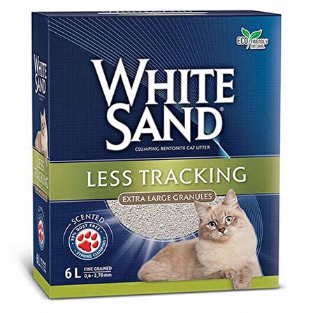 White Sand Less Tracking Cat Litter Hızlı Toplaklanan Kedi Kumu 6Lt