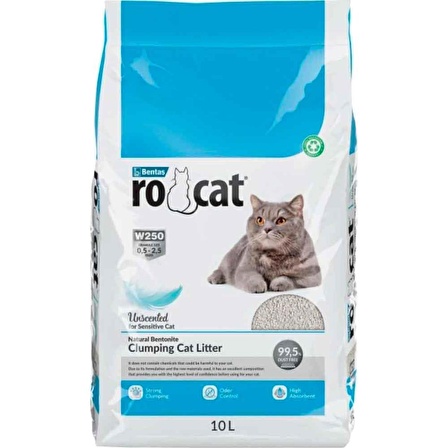 RoCat Kedi Kumu Kokusuz Naturel 10 LT