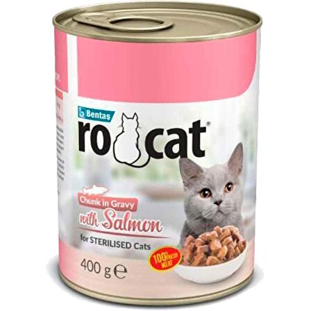 RO Cat Somonlu Kısır Kedi Konservesi 400 Gr