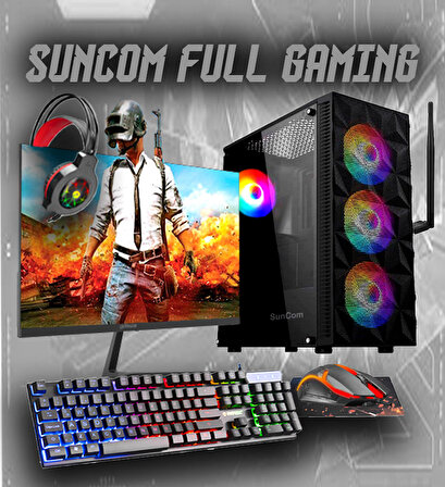 SUNCOM Gaming FULL-103 i5-4460 16GB 512GB SSD 4gb RX550 23.8" DOS Masaüstü PC (4'lü Oyuncu Seti+Wi-fi)
