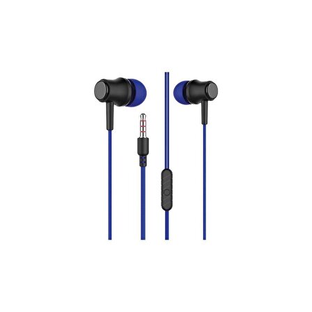 Sunix Stereo Ses 3.5mm Jack Kulak İçi Kablolu Kulaklık Mavi SX-06