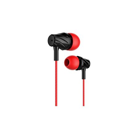Sunix Stereo Ses Mikrofonlu 3.5mm Jack Kulak İçi Kablolu Kulaklık Kırmızı SX-07