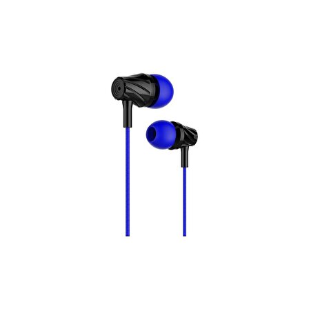 Sunix Stereo Ses Mikrofonlu 3.5mm Jack Kulak İçi Kablolu Kulaklık Mavi SX-07