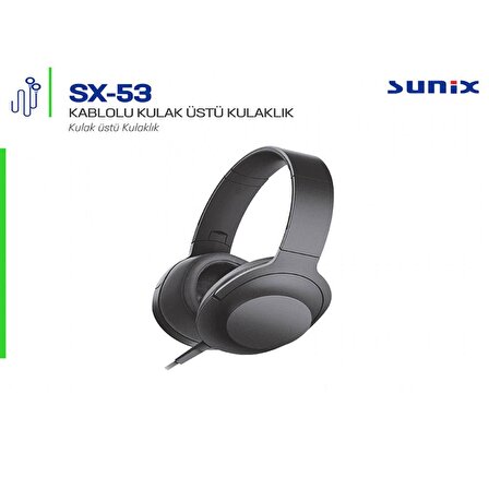 Sunix Sx-53 Kablolu Kulak Üstü Kulaklık
