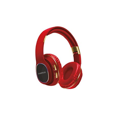 Sunix Wireless 5.0 Süper Bass Kulak Üstü Bluetooth Kulaklık Kırmızı BLT-26