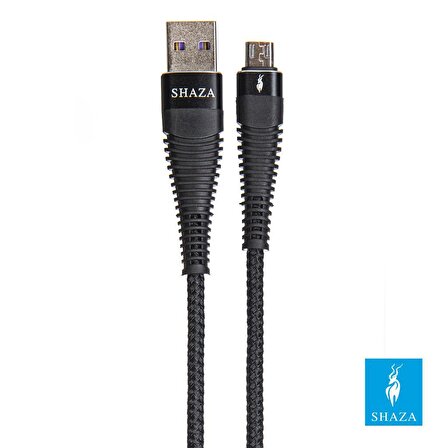 SHAZA USB MİCRO 5A 100W Örgülü Hızlı Şarj ve Data Kablosu 1 Metre