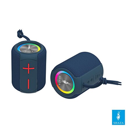 SHAZA Taşınabilir Bluetooth Hoparlör IPX6 Suya Dayanıklı - 8W Ses Çıkışı Mavi