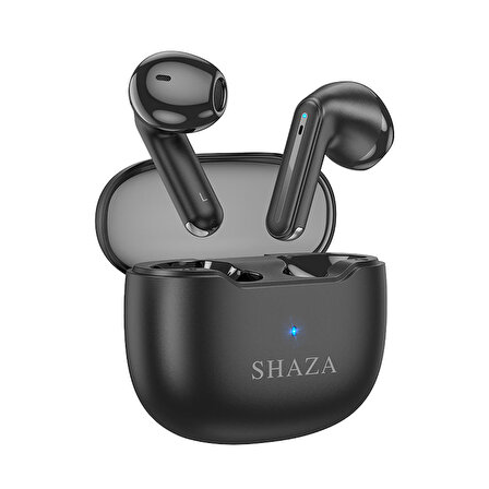 SHAZA Air7 Gürültü Azaltma ENC 4 Mikrofonlu Bluetooth 5.3 TWS Kulaklık Siyah