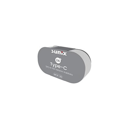 Sunix 2 Amper USB / Type-c Şarj ve Data kablosu MCR-30