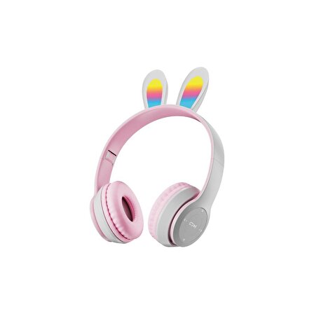 Sunix Wireless 5.0 Stereo Tavşan Kulak Üstü Bluetooth Kulaklık Gri BLT-43