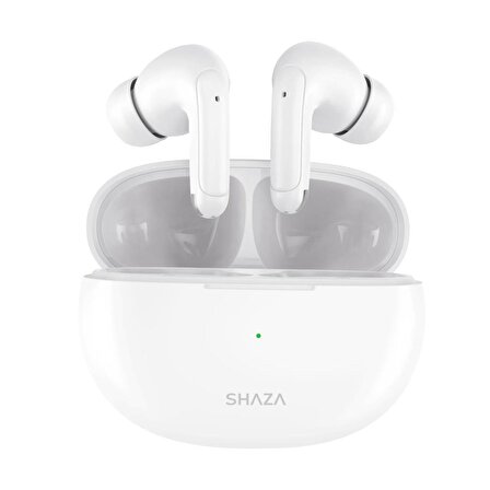 Shaza Air8 4 Mikrofonlu ENC 400 mAh TWS Silikonlu Bluetooth Kulakiçi Kulaklık Beyaz