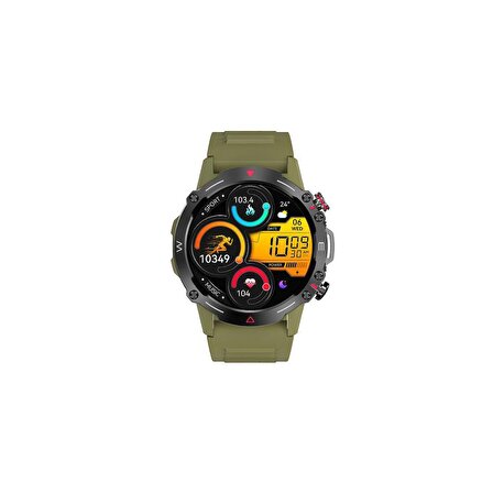 Sunix Smart Watch 1.43" Amoled HD Ekran 410 Mah Pil Ömürlü Akıllı Saat Yeşil