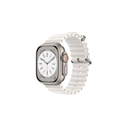 Sunix Apple Watch 42mm / 44mm / 45mm/ 49mm Uyumlu Akıllı Saat Kordonu Beyaz