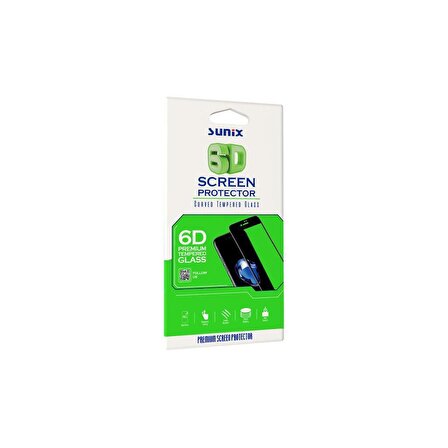 Sunix Iphone 15 Pro Max ile Uyumlu 6D Temperli Ekran Koruyucu Cam Siyah 2 ADET
