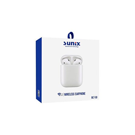 Sunix Kablosuz 5.3 Kulak İçi Bluetooth Kulaklık Beyaz BLT-50