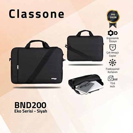 Classone BND200 Ekonomik Notebook Sırt Çantası Siyah