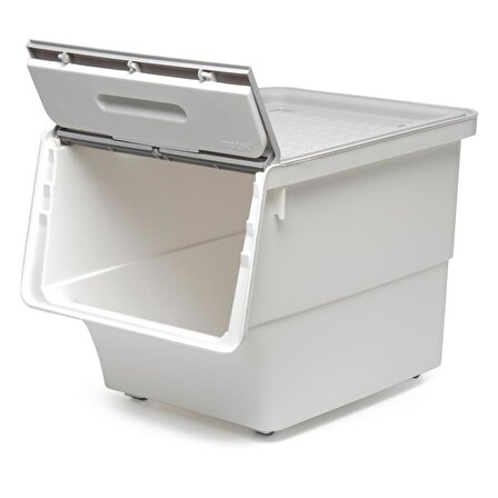 Technow Motek TCH-MT04 33 Litre Beyaz Gri Tekerlekli Tekli Organizer