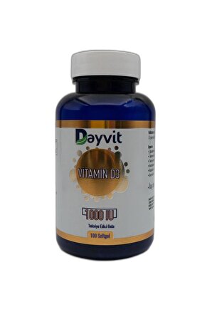 Dayvit Vitamin D3 1000IU 100 Softjel 8699273570703