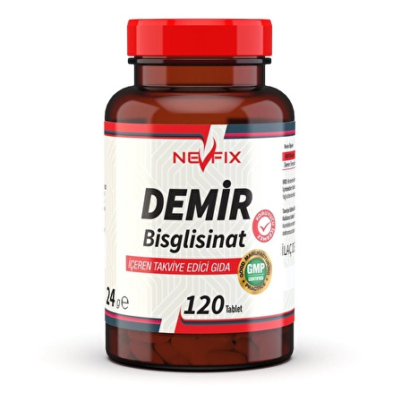 Nevfix Demir Bisglisinat 17 Mg 120 Tablet Iron