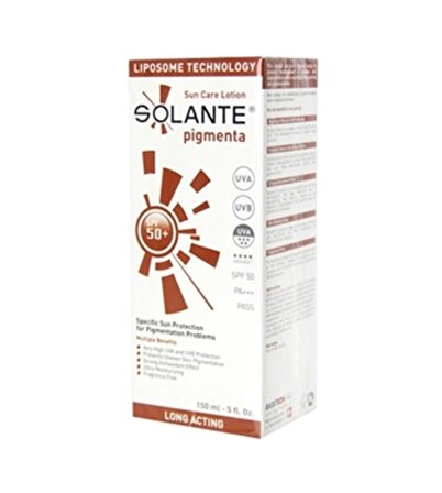 Solante Pigmenta 50+ Faktör Nemlendirici Tüm Cilt Tipleri İçin Renksiz Yüz Güneş Koruyucu Losyon 150 ml