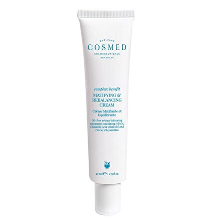 Cosmed Complete Benefit Tüm Cilt Tipleri İçin Su Bazlı Yağsız Nemlendirici Yüz Bakım Kremi 40 ml
