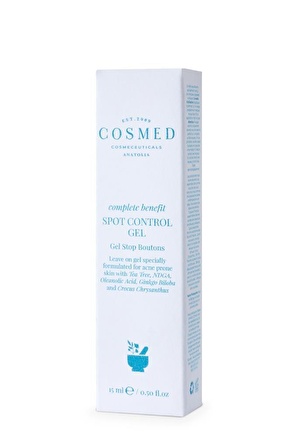 Cosmed Complete Benefit Spot Control Tüm Cilt Tipleri İçin Su Bazlı Yağsız Nemlendirici Yüz Bakım Losyonu 15 ml