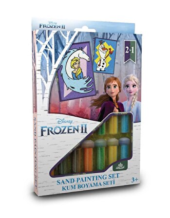 Disney Frozen II Elsa&Olaf Eğitici ve Eğlenceli Kum Boyama Seti-Red Castle DS-33