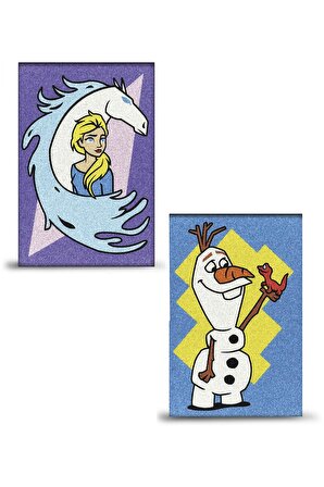 Disney Frozen II Elsa&Olaf Eğitici ve Eğlenceli Kum Boyama Seti-Red Castle DS-33