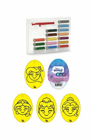 Disney Princess Emojiler Eğitici ve Eğlenceli Kum Boyama Seti 4in1-Red Castle DSO-05