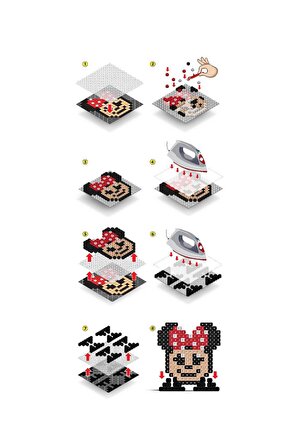 Disney Minnie Mouse Boncuk Aktivite ve Oyuncak Seti-Pixel Pixel BB16-04