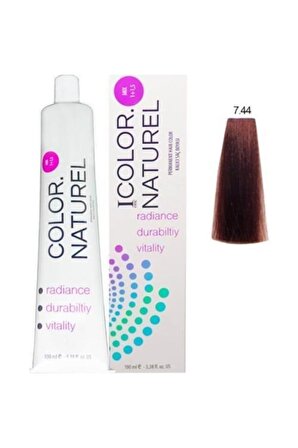 Color Naturel Kalıcı Saç Boyası 100 ml 7.44 Yoğun Bakır